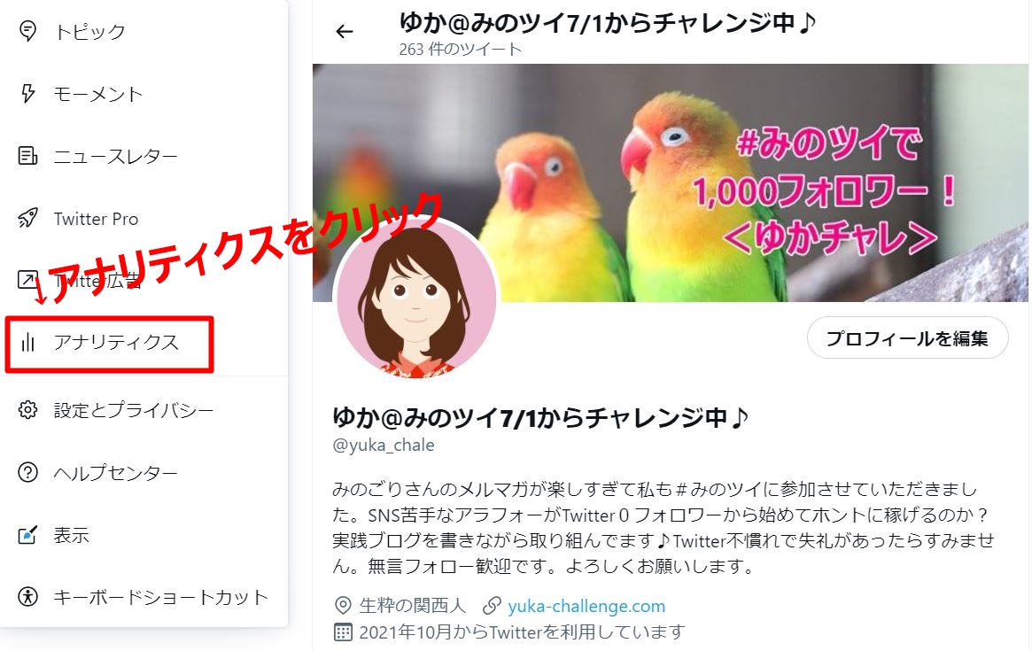 Twitterインプレ確認方法２